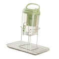thumbnail image 3 of Contenedor de dispensador de bebidas Jarra de agua fría Toque de tetera equipada rejilla de almacenamiento y bandeja incluida bote de cerveza fría Verde, 3 of 9