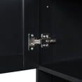 thumbnail image 6 of High Storage Cabinet with Built-in 4-Compartment Storage Shelf, Bathroom Cabinet with Removable Laundry Hamper, Door and Drawer, Cabinet with Storage for Bathroom, Black, 6 of 7