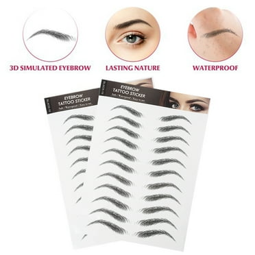 3D Fake Eyebrow Tattoo Sticker Real Look Waterproof Eyebrows Stick On Makeup