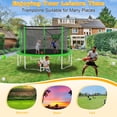 thumbnail image 3 of XMIKA Outdoor Trampoline 14FT, Trampolines with Safety Enclosure Net for Kids, Backyard Recreational Trampoline with Basketball Hoop, Ladder, Heavy-Duty Round Trampoline for Adult, 1400LBS Loading, 3 of 9