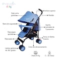 thumbnail image 2 of Carriola Plegable con Cubre-pies Aquila Azul Hasta 15 Kg, 2 of 5