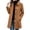 Khaki, variant on Elegant Wool Coat for Women Notch Lapel Long Sleeve Button Front Mid Length Casual Outerwear