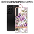 thumbnail image 3 of for Samsung Galaxy S23 Ultra Case, Flexible TPU Magnetic Cover Support Wireless Charging Slim Flower Grass Pattern Shockproof Protective Shell for Ladies Women Girls, Rosegold Flowers, 3 of 10