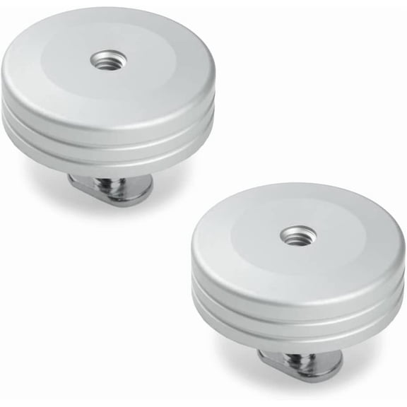 POWERTEC 2PK Round T-Track Stop for Circular and Angle Work Pieces, T Track Stop Block for T-Track Woodworking, Sanding, and Routing (71669)