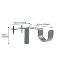 thumbnail image 5 of 2pcs Zinc Alloy Holder Sturdy Curtain Rod Bracket Wall Hooks Home Hardware, 5 of 5