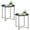 Black, variant on aboxoo Folding Tray Metal Side Table 2PC Black Round End Table Cyan Sofa Small Accent Fold-able Table, Round End Table Tray, Next to Sofa Table, Snack Table for Living Room and Bed Room