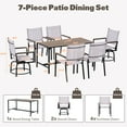 thumbnail image 6 of 5 Piece Outdoor Patio Height Bar Dining Table Sets, 41'' Hight Outdoor Patio Funiture Table Set with 4 Chairs and Cushions, Kitchen Table with Storage Shelf for Backyard, Poolside, Grey Wicker, S5984, 6 of 8