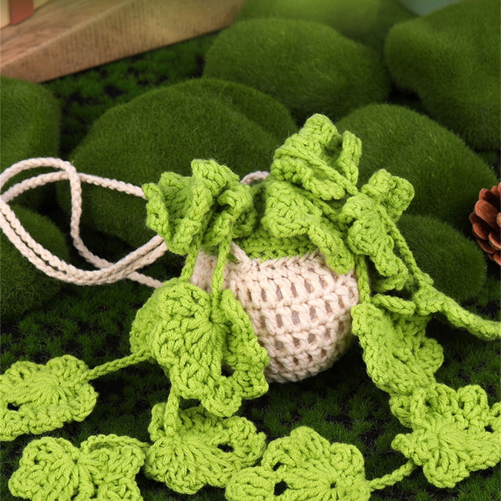 Crochet Kits Hanging Potted Plant Crochet Material with Yarn Crochet Hooks DIY Crochet Starter Kits for Beginners Adults