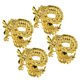 thumbnail image 4 of Greenadscape 4Ud Decorativos Para Servilletas Con Dragón En Metal Dorado Para Eventos, 4 of 6