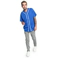 thumbnail image 3 of Victorious Men's Classic Button Down Baseball Jersey Shirt BJ42 - ROYAL BLUE - 4X-Large, 3 of 5