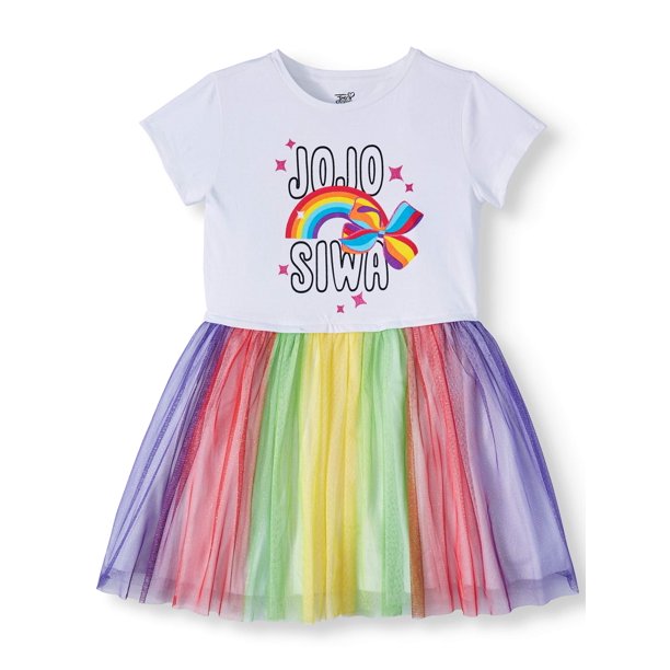 JoJo Siwa Jojo Siwa Foil Mesh Tulle Dress (Little Girls & Big Girls