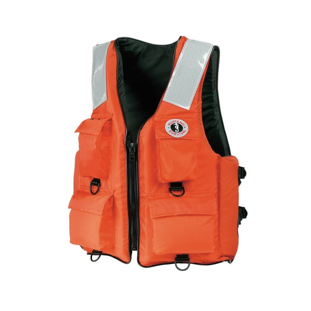 Chaleco industrial MUSTANG SURVIVAL Classic con 4 bolsillos naranja
