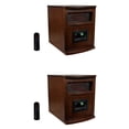 thumbnail image 1 of Lifesmart 6 Element 1500W Electric Infrared Quartz Space Heater, Brown (2 Pack), 1 of 9