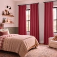 thumbnail image 3 of HPD Half Price Drapes Cardinal Faux Linen Room Darkening Curtains for Bedroom & Living Room Curtains (1 Panel), Door & Window Curtains 96 inches long, Rod Pocket Curtains & Drapes, 50W X 96L, 3 of 10