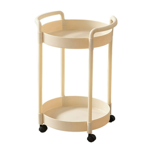 Leodye 1PCS Side Table Storage Shelf Coffee Table Bedside Table Storage Cart Mobile Storage Rack for Bedroom Living Room Study Desk Assembly Required-21.26x12.99x12.99in
