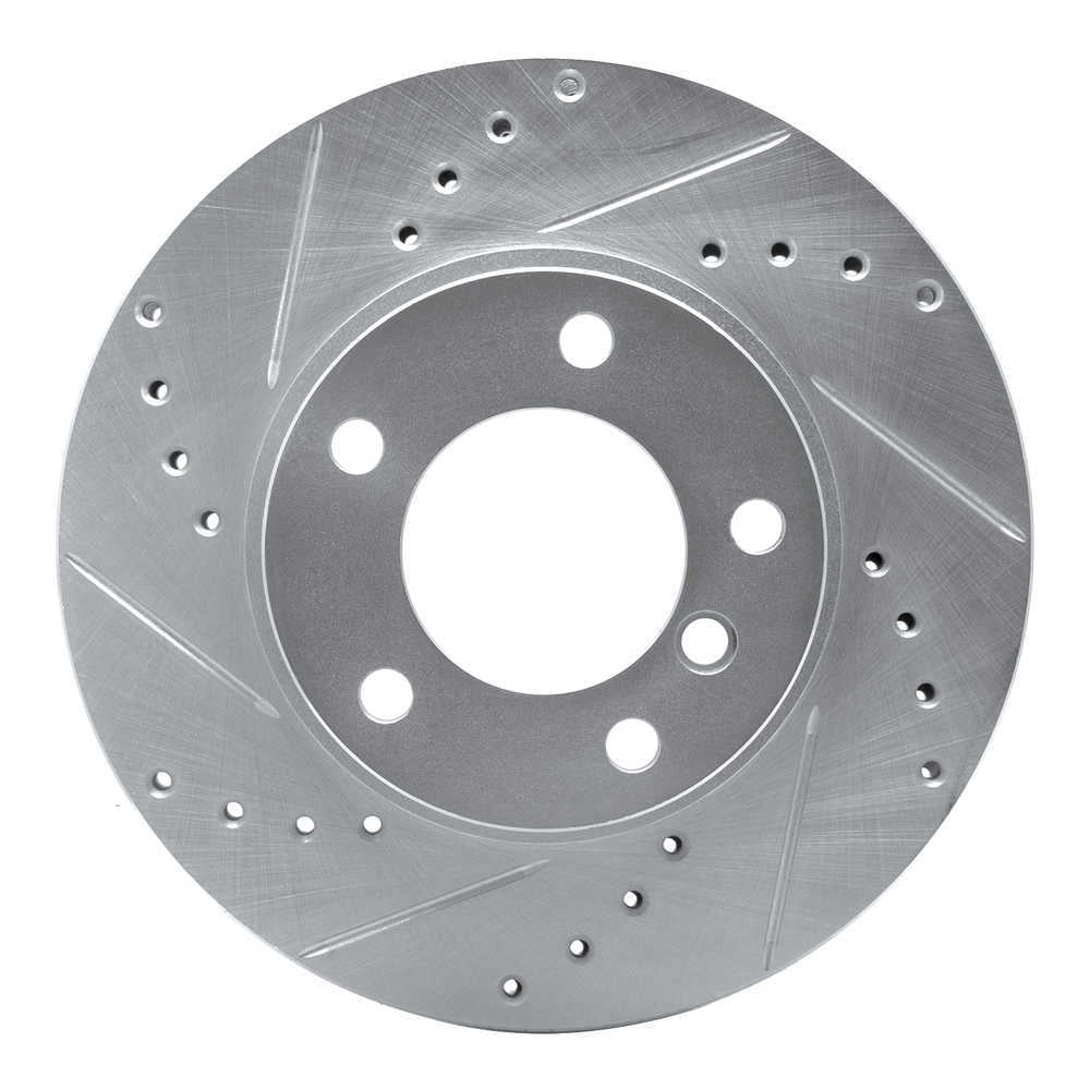 Dynamic Friction Company 631-31027L DFC Brake Rotor - Drilled And Slotted - Silver
