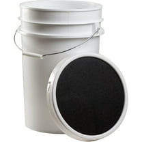 Champion Sports 6 Gallon Bucket with Padded Soft Seat Lid - Durable Construction - Balls Not Included - Ideal for Baseball, Softball, T-Ball, Wiffle Ball, and Lacrosse