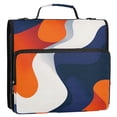 thumbnail image 5 of FORMRS Zipper Binder with Shoulder Strap 2-inch Ring 500 Sheet Capacity File Bag, Blue Abstract Wavy, 5 of 5