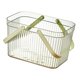 thumbnail image 5 of Cesta Organizadora De Baño De Gran Capacidad Con Boca Ancha, Orificio De Drenaje, Diseño Elegante A Rayas Transparentes, Organizador De Almacenamiento De Ducha Con Asa Para, 5 of 8
