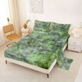 thumbnail image 2 of Homewish Green Abstract Ombre Queen Sheets,Vintage Geometric Art Queen Sheet Sets,4 Pieces,1 Flat Sheet, 1 Fitted Sheet and 2 Pillowcases, 2 of 6