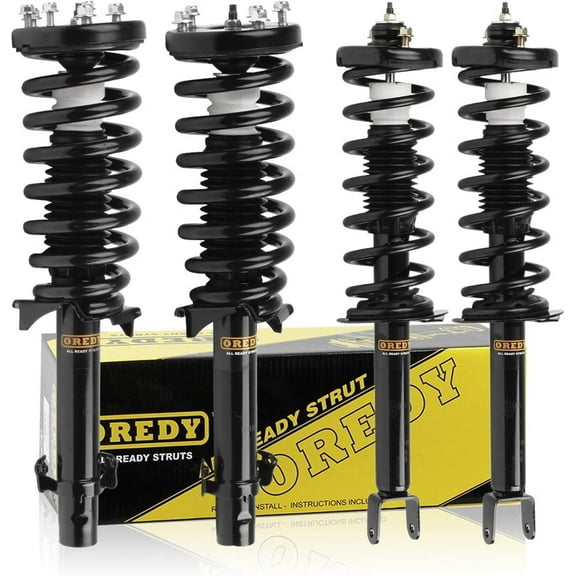 OREDY 4PCS Front Rear Struts with Coil Spring Assembly Replacement for Accord 2008-2012 - 172563 172562R 172562L