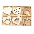 thumbnail image 6 of Valentine's Day Wooden Heart Pendant - DIY Romantic Love Ornament, Gift Box Included for Couples Wedding Party Decor, 6 of 9
