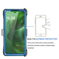 thumbnail image 7 of Motorola Moto G Power 5G 2025 Case with Holster Clip [3-in-1 Rotating Belt Clip & Kickstand] Built-in Screen Protector, Shockproof Full-Body Cover, Wireless Charging Compatible – Blue, 7 of 7