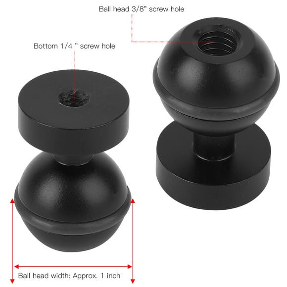Support de Griffe en Métal, Support de Base de Tête de Boule Apparence Exquise Matériau en Alliage d'Aluminium de Qualité de Taille Compacte pour la Photographie pour Caméra d'Action