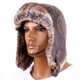 thumbnail image 7 of Janey&Rubbins Cold Weather Rassian Cossack Trooper Bomber Pilot Hat Trapper Hunter Ear Flap Winter Cap (P, L, Brown), 7 of 7
