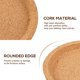 thumbnail image 3 of 5 posavasos de corcho para bebidas, posavasos redondos naturales reutilizables resistentes al calor y al agua para restaurantes y bares, 3 of 7