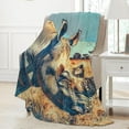 thumbnail image 2 of Rhino Throw Blanket Gifts for Women Adults Girls, Soft Fuzzy Warm Cozy Flannel Blankets for Bedroom, Travel, Couch, Home Decor 40x50 in, 2 of 23