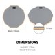 thumbnail image 5 of Drum Practice Pad Donner Silent de 8 pulgadas con baquetas, color gris, 5 of 8