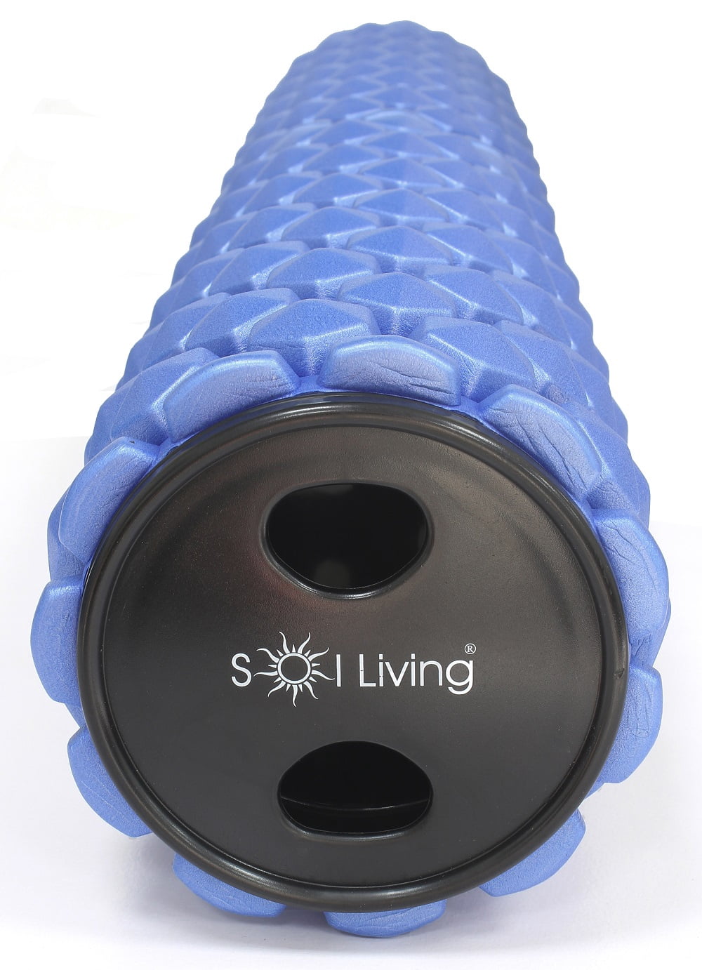 Sol Living High-Density Foam Roller - For Muscular Relaxation, Workouts & Physical Therapy - Stretch, Massage and Relieve Tension in Muscles - Firm & Durable - Blue/Black, 25" x 6"