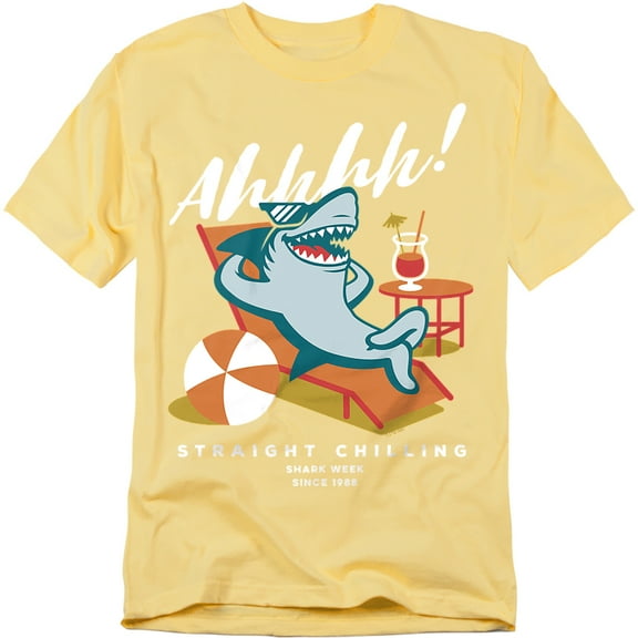 Shark Week: Television Series T-Shirt Officialy Licensed Sunbathing Shark Unisex Graphic Tee for Men & Women