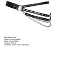 thumbnail image 7 of Women Party Belt Hip Hop Gothic Chain Rivet Multi Straps Decorative Faux Leather Punk Pants Matching Women Waist Strap Clothes Accessory, 7 of 7
