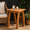 Teak, variant on Homy Casa Patio End Table for Outdoor Balcony, Slatted Wood Accent Table for Small Deck Corner, Gray