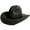 Black, variant on Vintage Homburg Panama Hat Victorian Age Western Porkpie Hat Top Hat for Dinner Outdoor Casual Wear