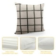 thumbnail image 4 of COMIO  Plaid Throw Pillow Covers Modern Farmhouse Decorative Square Pillow Case for Sofa Couch Bed Beige, 4 of 5