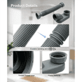 thumbnail image 3 of 2X Low Profile 1 1/2 P Trap Flexible Bathtub Shower Drain Pipe Flat P Trap Free Standing Tub Drain, 3 of 7