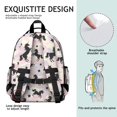 thumbnail image 5 of Unicorn and Star Pink Pattern Cute School Backpack Bag for School with Padded Back and Adjustable Shoulder Straps 15.25"x11.5"x5.25", 5 of 5
