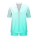 thumbnail image 4 of Cardigan Largo para Mujer con Bolsillos Suelto Casual Poliéster Conjunto con Pantalones Cortos Y Top, Sudadera Y Pantalones para Mujeres, 4 of 6