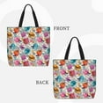 thumbnail image 3 of Naloa Skulls and Roses Tote Bag for Women, Foldable Tote Bag With Zipper, Large Shoulder Bag, Top Handle Handbag for Travel, Work, Shopping, 3 of 9