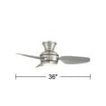thumbnail image 7 of Casa Vieja 36" Whirl Modern Indoor Outdoor Ceiling Fan 3 Blade LED Light Remote Control Brushed Nickel Finish Bedroom Patio Hugger, 7 of 7