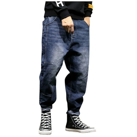 XZNGL Mens Autumn And Winter Leisure New Fashion Loose Stretch Harlan ...