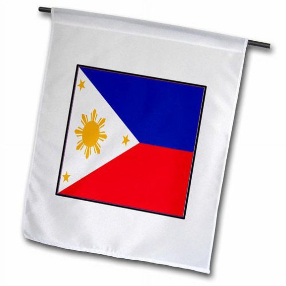 3dRose, Photo Of Phillipines Flag Button, 18 x 27 inch Garden Flag
