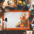 thumbnail image 6 of Fall Harvest Placemats Set of 2 Pumpkins Grape Maple Leaves Orange Border Heat Insulated Linen Place Mats, Washable Stain-Proof Table Mats for Dining Tables Holiday Decor 13x19inch, 6 of 9