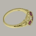 thumbnail image 5 of LBG British Made 10k Yellow Gold Ruby & Cubic Zirconia ring Womens Statement Ring - 33 size options - Size 11.75, 5 of 7