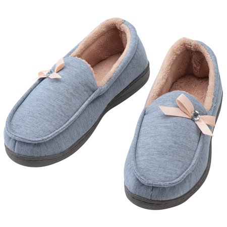 

Silver StepsTM Lightweight House Slippers Soft Plush Lining Non-Skid - Blue X-Large