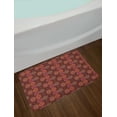thumbnail image 2 of Moroccan Bath Mat, Vintage Tile Design with Oval Motifs Ottoman Mandala Ornamental, Plush Bathroom Decor Mat with Non Slip Backing, 29.5" X 17.5", Green Vermilion Ruby, by Ambesonne, 2 of 2