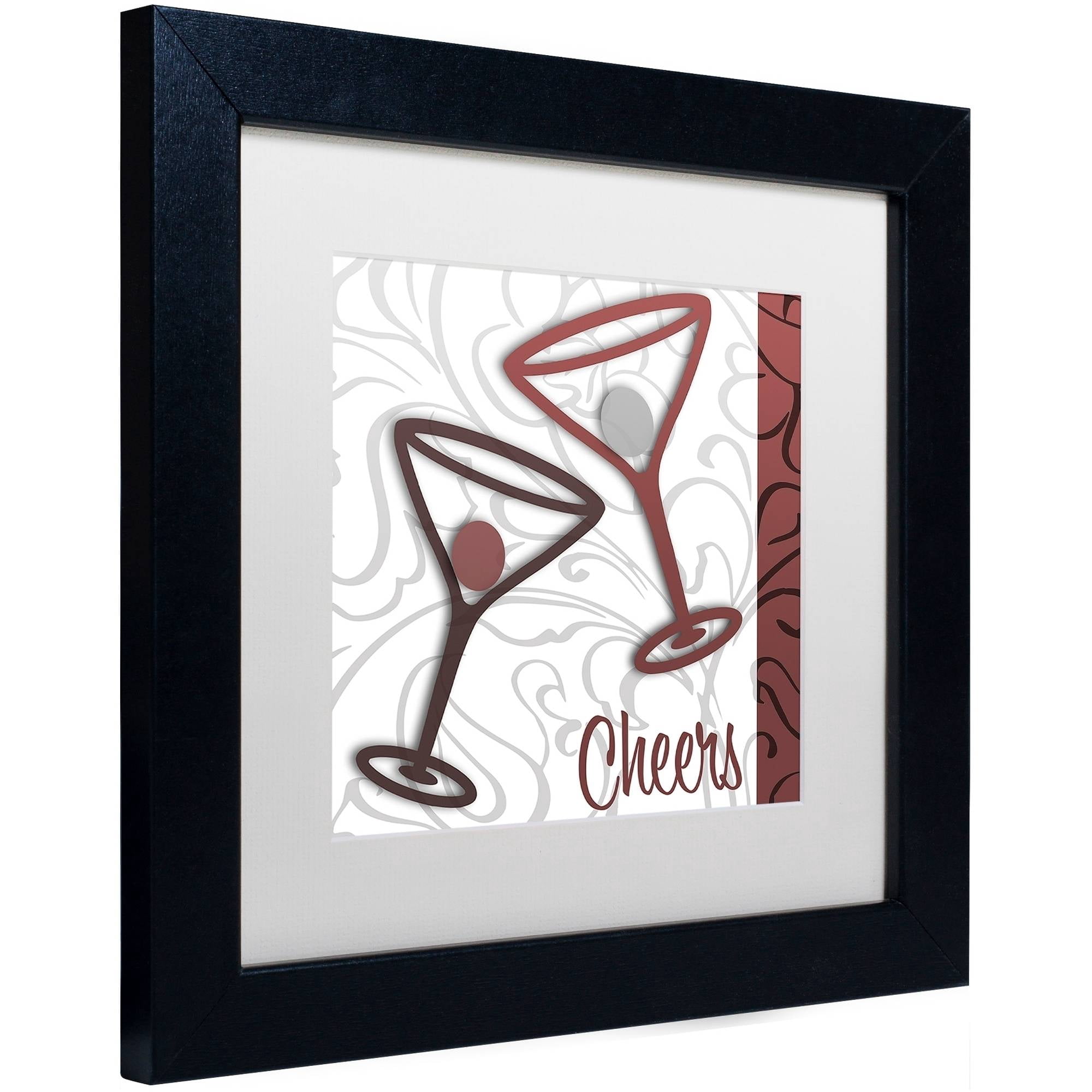 Trademark Fine Art "Cheers II" Canvas Art by Color Bakery White Matte, Black Frame